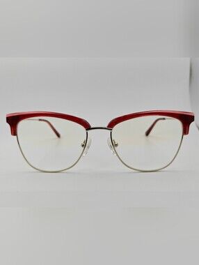Gala. Red Cat-Eye Metal Frame Women's Glasses. Spring Hinge.